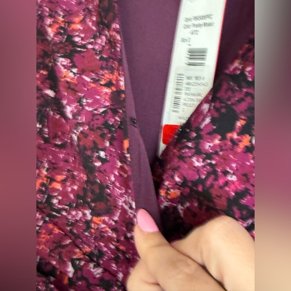 Parker Purple Alison Floral Long Sleeve Dress in Presley Mosaic Print - Picture 4 of 5